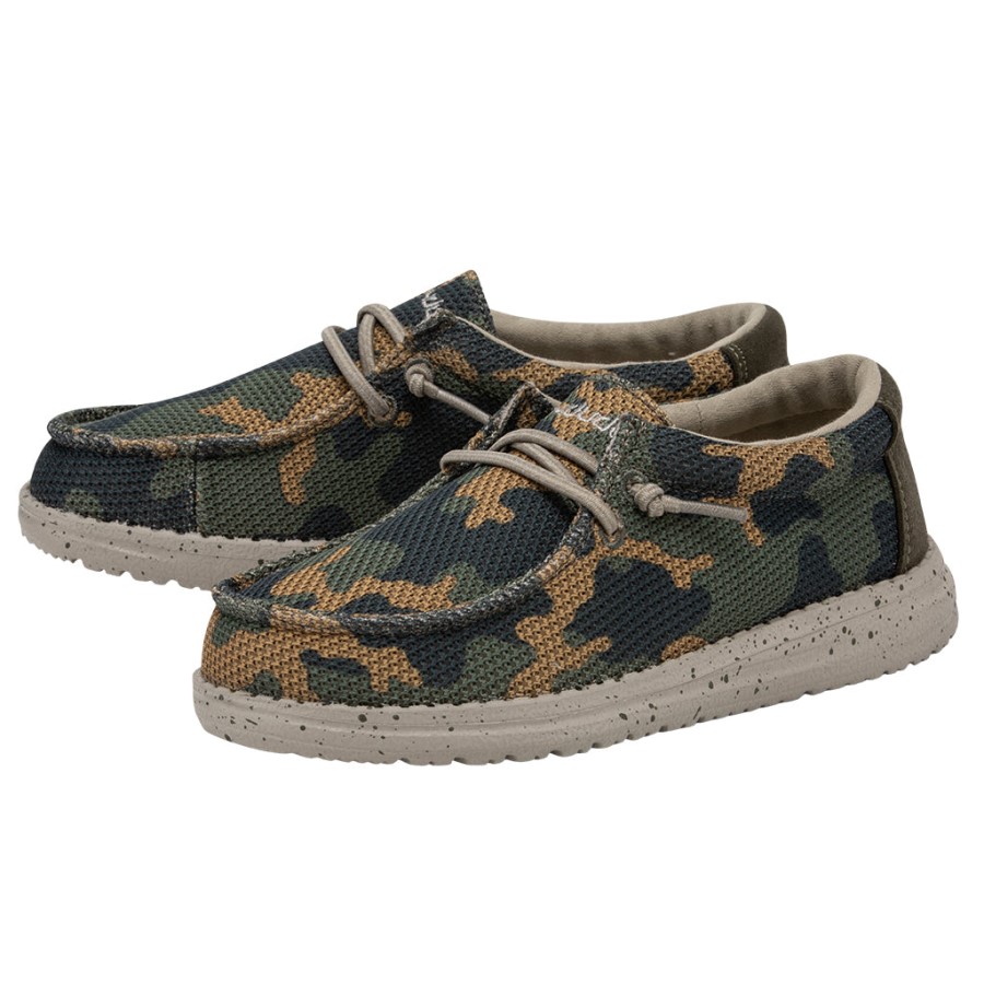 Hey Dude Ireland Wally Youth Sox Army Camo