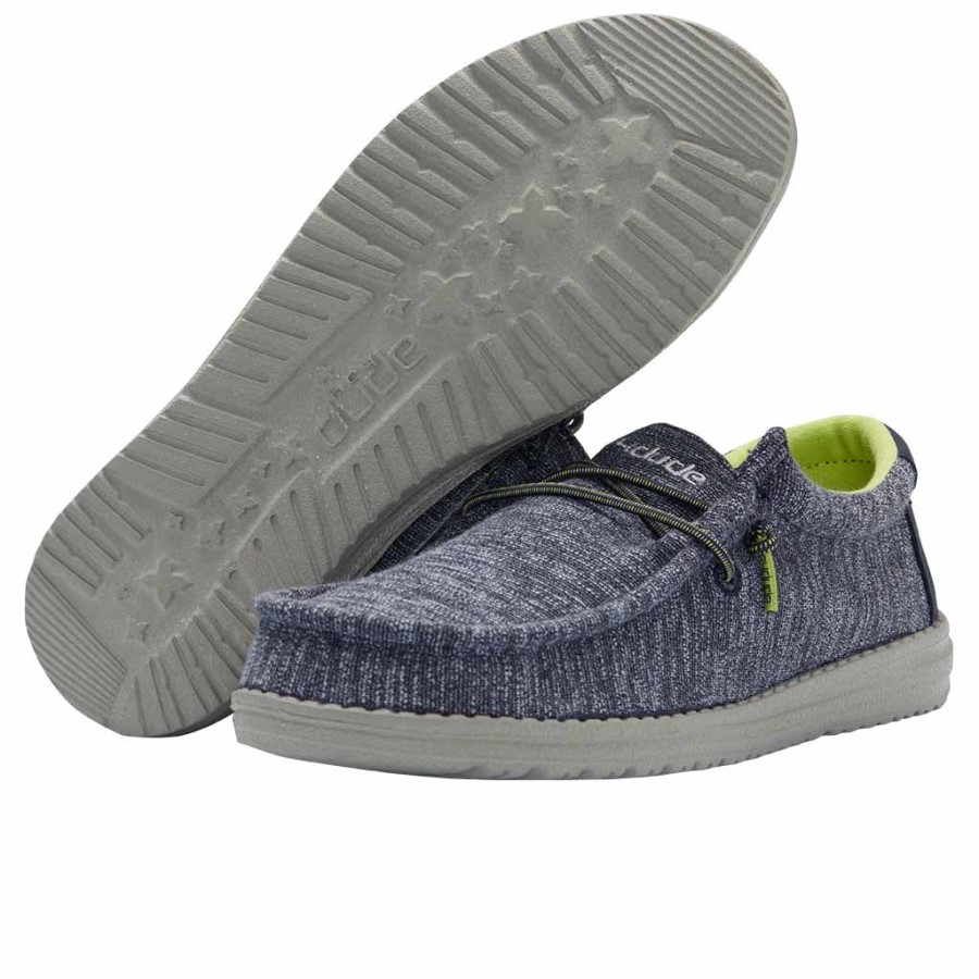 Hey Dude Ireland Wally Youth Stretch Navy