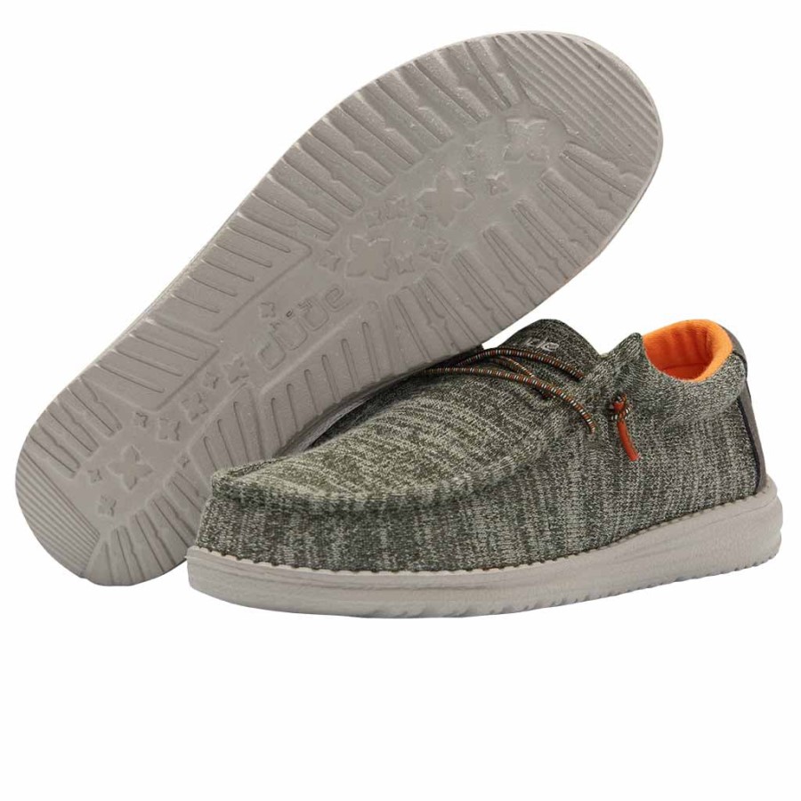 Hey Dude Ireland Wally Youth Stretch Sage