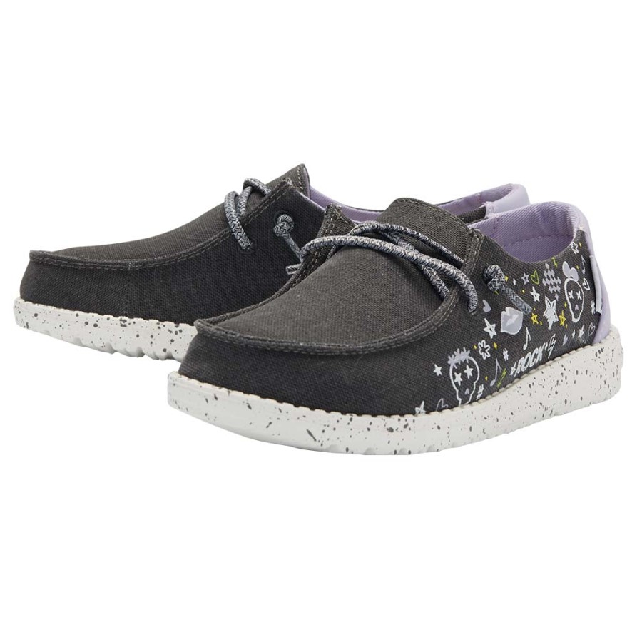 Hey Dude Ireland Wendy Youth Doodle Black