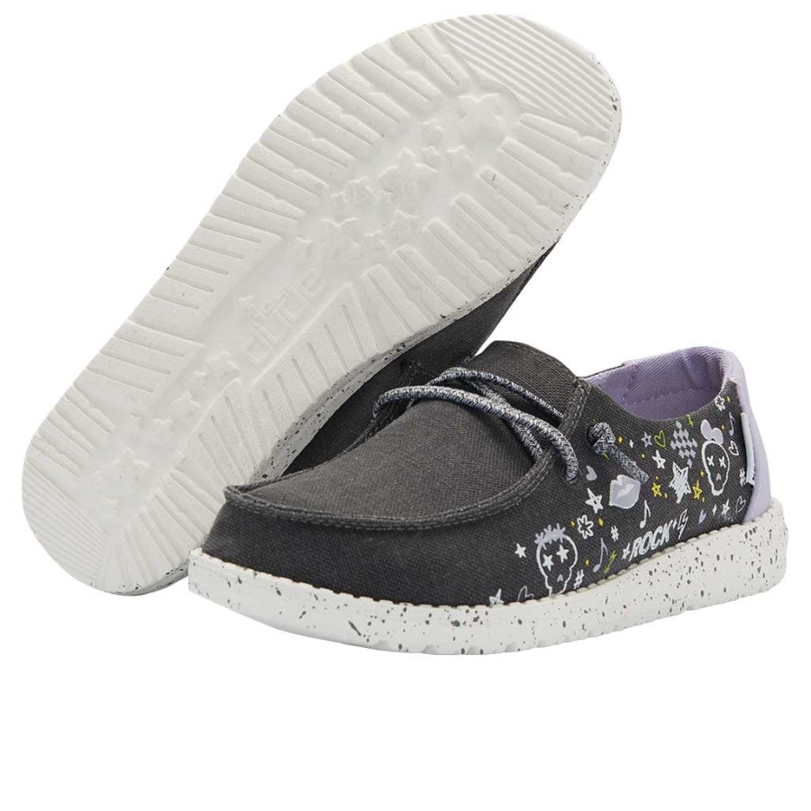 Hey Dude Ireland Wendy Youth Doodle Black