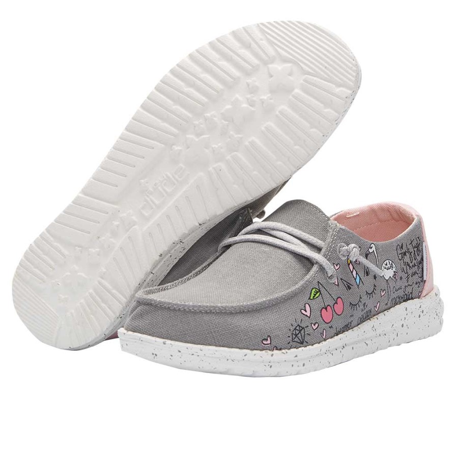 Hey Dude Ireland Wendy Youth Doodle Grey