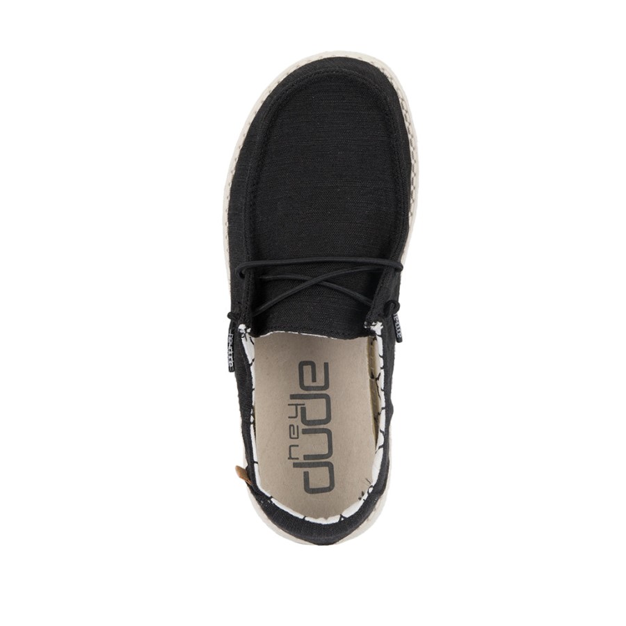 Hey Dude Ireland Wendy Youth Linen Black