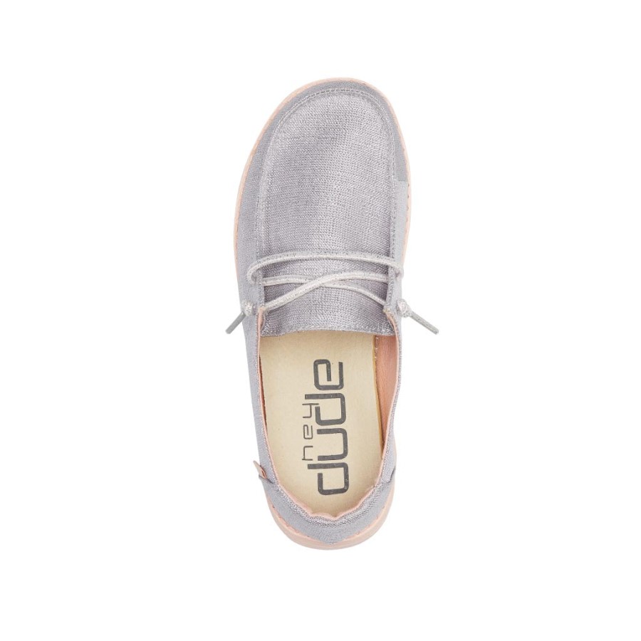 Hey Dude Ireland Wendy Youth Sparkling Silver Peach